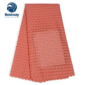 Bestway 高品质最新抛光小孔棉瑞士薄纱蕾丝面料奥地利