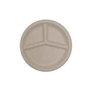 จานทรงกลมย่อยสลายได้,แบ่งออกได้9นิ้วเก็บไว้ไม่ฟอกขาว - Product Image 2