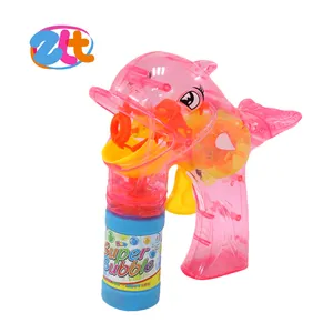Şeffaf otomatik sabun oyuncak led kabarcık tabancası