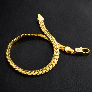 Stile europeo e americano Retro catena piatta osso di <span class=keywords><strong>serpente</strong></span> catena 5mm * 20cm per gli uomini e le donne <span class=keywords><strong>bracciale</strong></span> - Product Image 3