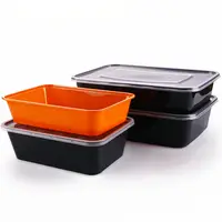 Безопасная одноразовая пластиковая коробка для приема пищи с крышкой