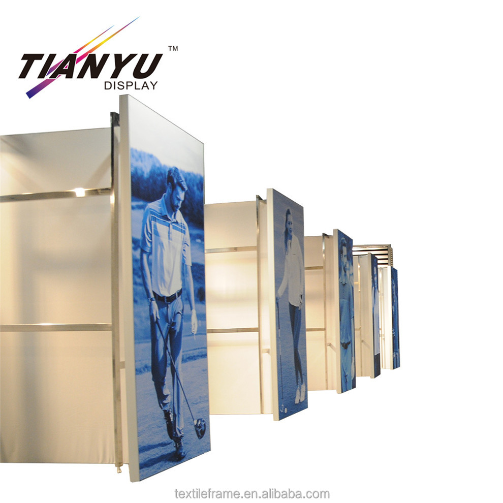 Modulaire Adaptée Aux Besoins Du Client de support de vêtements en aluminium stand d'exposition pour le salon