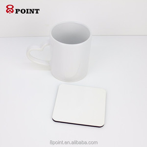 Posavasos Promocional Cuadrado Brillante para Sublimación de 90 mm Sin Corcho - Product Image 5