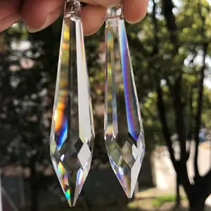 Candelabro de cristal Asfour de 76mm, gota de carámbanos