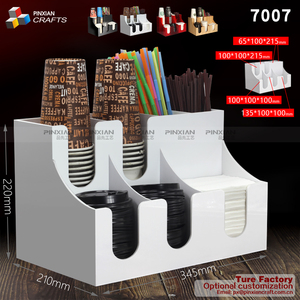 Giá Để Cốc Cà Phê Gia Vị, Giá Để Cốc Cà Phê Nhựa <span class=keywords><strong>Acrylic</strong></span> Có Nắp Đứng Hình Tròn Màu Đen Trong Nhà Văn Phòng - Product Image 3