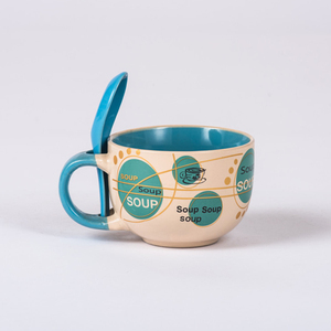 16 oz <span class=keywords><strong>tasse</strong></span> <span class=keywords><strong>en</strong></span> céramique avec cuillère <span class=keywords><strong>en</strong></span> <span class=keywords><strong>grès</strong></span> <span class=keywords><strong>tasse</strong></span> protection de L'environnement <span class=keywords><strong>café</strong></span> <span class=keywords><strong>tasse</strong></span> - Product Image 3