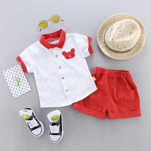 Camisa con cuello para niños, ropa de manga corta de verano, a la moda, venta al por mayor, 2019 - Product Image 2