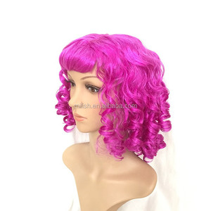 Peluca Rizada Morada para Fiesta de Carnaval MPW-0398, Pelucas Glamour Locks, Peluca Colonial - Product Image 4