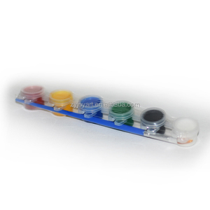 Prezzo basso della fabbrica 3ml vernice acrilica set 6 striscia di <span class=keywords><strong>colore</strong></span> pot <span class=keywords><strong>w</strong></span>/pennello - Product Image 4