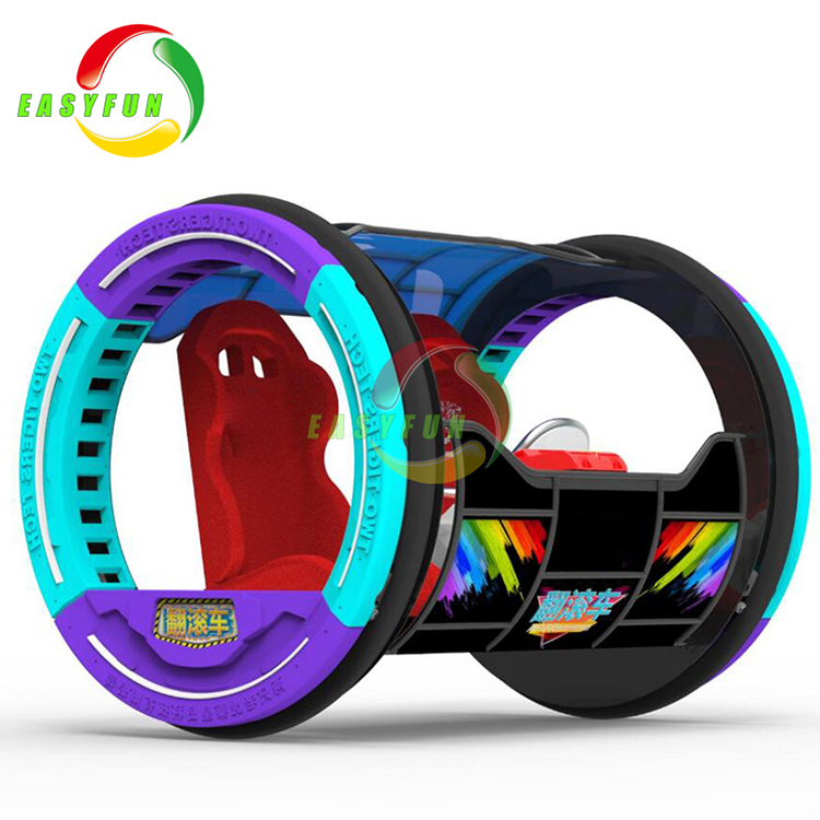 Easyfun Coin Operated Amusement Park Rides 360 Degree Rolling Electric Leswing Swing Car Happy Car for Sale