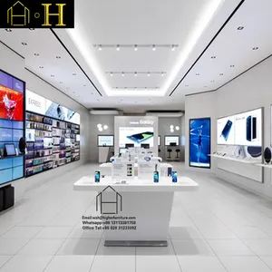 Professional custom high end mobile phone store furniture mobile phone shop interior design