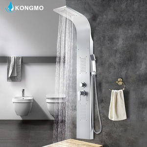 Colonne Hydromassage Douche Kamar Mandi Brushed Shower Menara Dinding Panel 6011