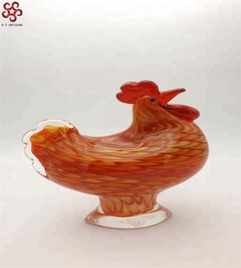 Patung Ayam Jantan Murano Kaca Ditiup Tangan - Product Image 5