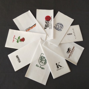 Offre Spéciale En Juillet Échantillon Gratuit Papier Serviette Bandes D'or Personnalisée Serviettes de Table - Product Image 2