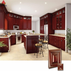 Classical Solid Wood <strong>Kitchen</strong> Furniture Sets With <strong>Free</strong> <strong>Standing</strong> <strong>Kitchen</strong> Pantry <strong>Units</strong> - Product Image 2