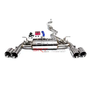 Lossless original car exhaust system for BMW 4 series F32 F36 downpipe with catalytic cat back with valve control with 4 tips