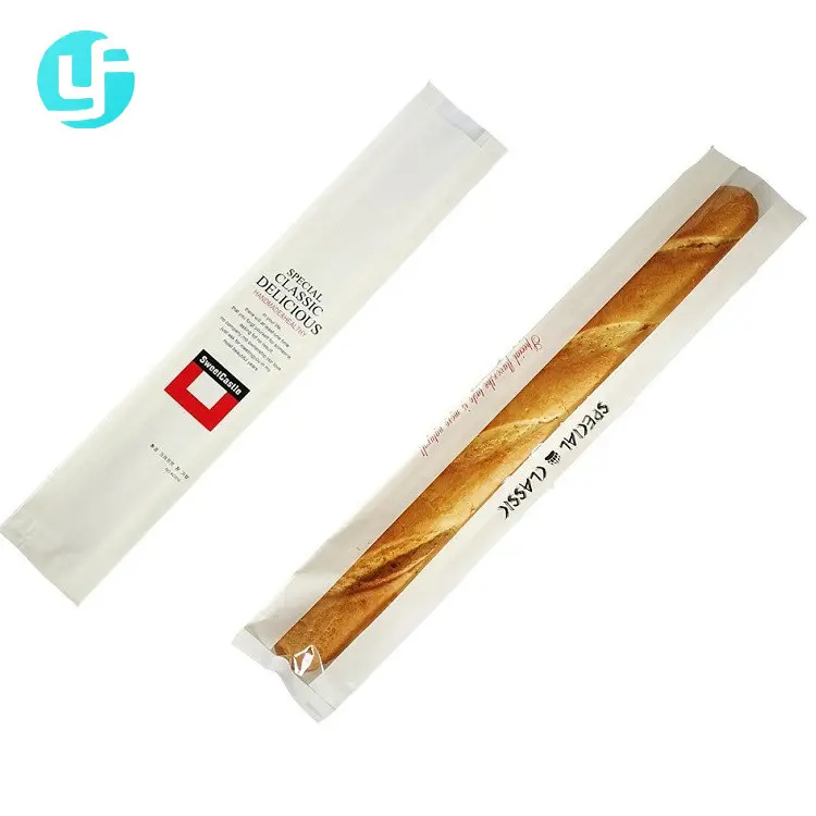 China supplier wholesaler OEM design french baguette bread packaging kraft paper bag with window