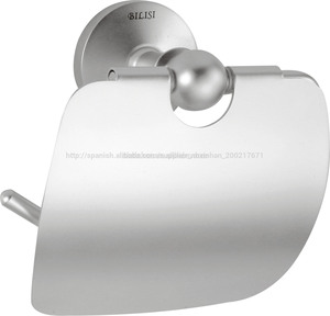elegante diseño de montaje de pared de cuarto de baño de aluminio de papel <span class=keywords><strong>toiler</strong></span> con titular de la tapa - Product Image 1