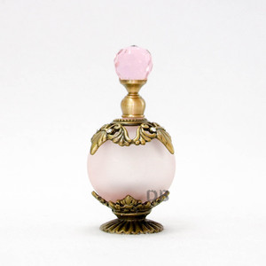 Flacon de parfum en alliage métallique de 25 ml, design unique, rétro vintage, flacons d'huile essentielle rechargeables avec bouchon en bronze en acier inoxydable # 58565 - Product Image 4