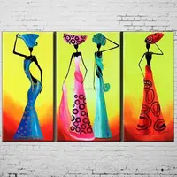 DaFen Handmade Abstrakte Afrikanische Frauen Malerei Wandbild Bild Auf Leinwand Öl Gemälde