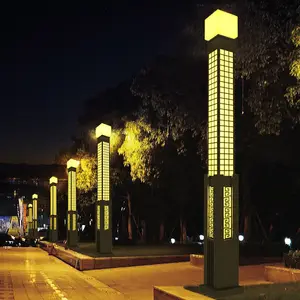 Tùy Chỉnh Phong Cách Trung Quốc Trang Trí Giao Hàng Nhanh Ip65 Chống Thấm Pathway Vườn Bollards Đèn Led Cảnh Quan Bãi Cỏ Ánh Sáng