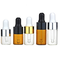 1ml 2ml 3ml 5ml 10ml Mini flacon compte-gouttes en verre ambré transparent pour huile essentielle de parfum Petit échantillon de flacon en verre