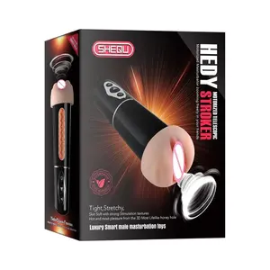 Hand-free automatic sucking pussy penis pump for men male masturbator cup rubber pussy sex toys for men