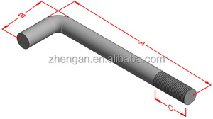 Bullone di Ancoraggio a L LEITE <span class=keywords><strong>M10</strong></span> M14 M22 M25 M36 <span class=keywords><strong>Dimensioni</strong></span> Standard - Product Image 3
