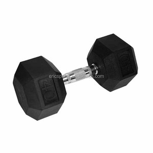 Manubri da palestra di vendita caldi Set di pesi solidi con rivestimento in gomma Set di manubri in gomma esagonale - Product Image 6