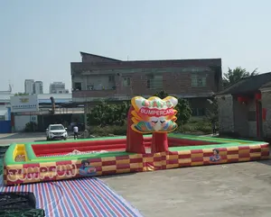 डबल सुरक्षित दीवार बम्पर कारों Inflatable अखाड़ा 12x12 मीटर Inflatable बम्पर कार रेस ट्रैक बिना मंजिल