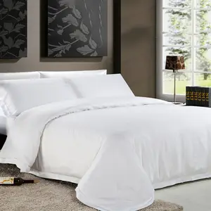 Offre Spéciale de luxe 100% coton couette 5 étoiles Hilton hôtel ensemble de draps ensemble de literie pour hôtel