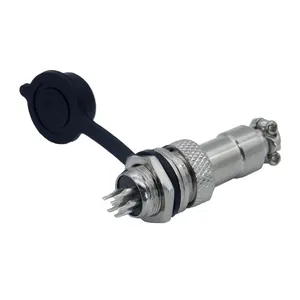 GX12 5-Pin Feminino Circular Mini Plug Aviação Elétrica Conector Soquete Liga De Zinco Adaptador