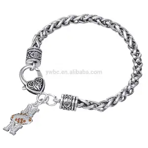 Schmuck Bestseller Hot Armbänder American Football Charm Hummer Klaue American Football Kristall Rugby Mom Charm Armband