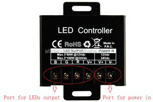 China Factory Large Current 20 Key LED <strong>RGB</strong> <strong>Controller</strong> 12V 240W 24V 480W Wireless RF Remote Control for 5050 3528 <strong>RGB</strong> LED Strip - Product Image 3
