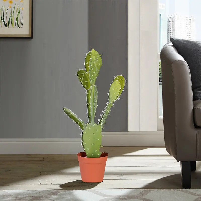 Arbre du désert vert artificiel de 76cm, 1 pièce, plante de Cactus, vente en gros, pour décoration d'intérieur