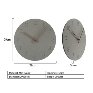 Orologio <span class=keywords><strong>da</strong></span> parete in <span class=keywords><strong>legno</strong></span> <span class=keywords><strong>da</strong></span> 12 pollici orologio elettronico al quarzo silenzioso per soggiorno per la decorazione domestica - Product Image 6