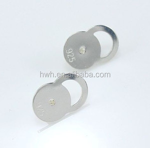 H620 حجم كبير الأذن التوصيل/خلف القرط/قرط الاذن المرصع سدادة النيكل آمنة - Product Image 4