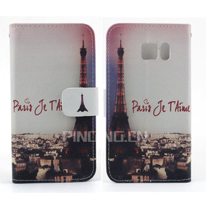 per <span class=keywords><strong>samsung</strong></span> galaxy s6 bordo capovolgere copertura custodia in pelle con slot di schede moda disegni stampati per scegliere - Product Image 2
