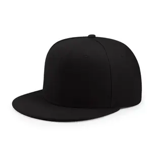 廉价批发嘻哈 6 面板平板账单 oem 空白定制帽 snapback