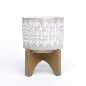 Vasi per Fiori Decorativi <span class=keywords><strong>Moderni</strong></span> da Interno, Fioriere in Cemento con Supporto - Product Image 3