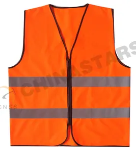 Construction safety vest on road reflective vest paramedic workers uniform bomberos warning vest