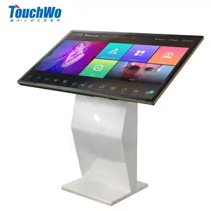 43 zoll multi touch screen terminal alle in einem pc/informationen kiosk mit boden stehen