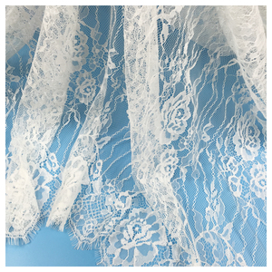 Vải Ren Lưới Lông Mi Pháp Màu Đen Trắng Be Mềm Mại Chantilly Cổ Điển Bán Chạy Dành Cho Quần Áo Viền <span class=keywords><strong>3</strong></span>*1.5 Mét - Product Image 2