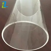 Large Diameter Clear Hollow Hard Acrylic Tube with Lids