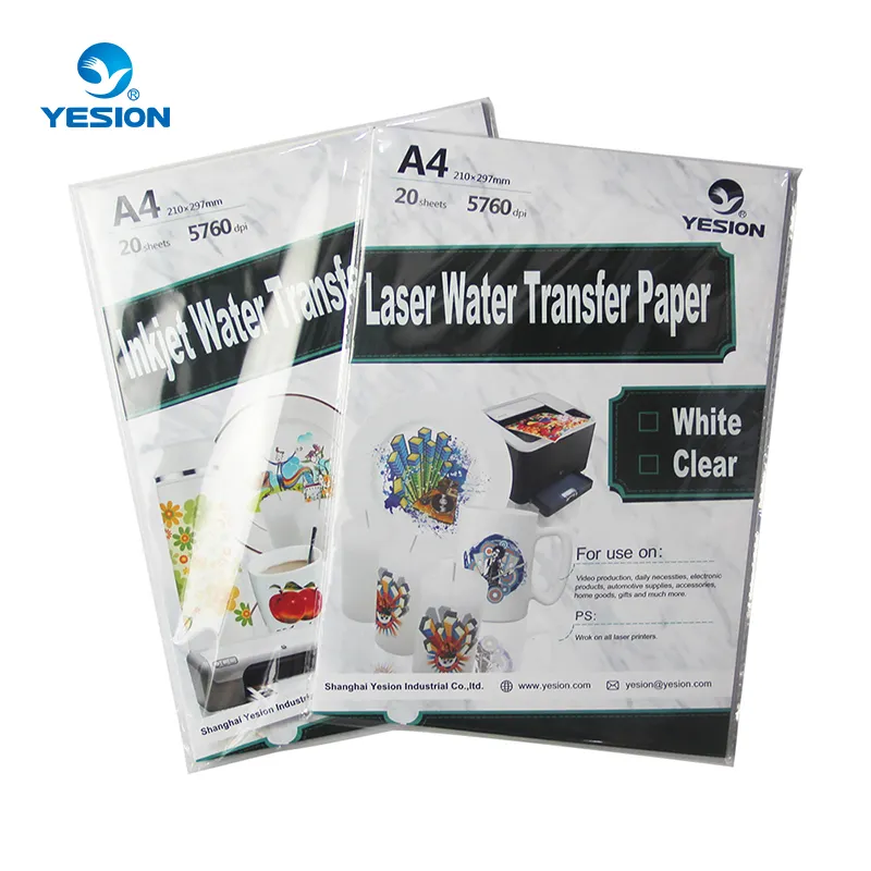 Grosir Ukuran A4 Kertas Decal Slide Air Inkjet A3 Mug Laser Kertas Transfer Transparan untuk Lilin, Kaca