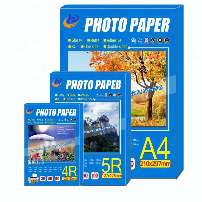 Wholesale Waterproof High Glossy Finish Advanced Inkjet Photo Paper