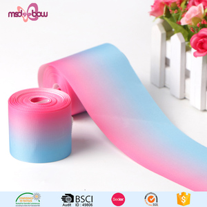 Personalizado 75mm arco iris <span class=keywords><strong>doble</strong></span> <span class=keywords><strong>cara</strong></span> grossgrain <span class=keywords><strong>cinta</strong></span> de transferencia térmica - Product Image 1