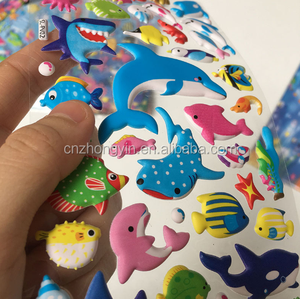 Phim Hoạt Hình Dán <span class=keywords><strong>3D</strong></span> Bong Bóng Bọt Trang trí Vinyl Dán PVC Xe Puffy Dán Cho Trẻ Em Chàng Trai Cô Gái - Product Image 5