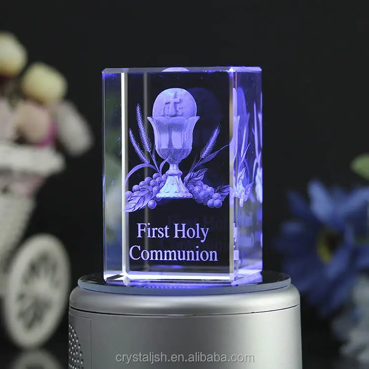 Wholesale led crystal glass cube laser engraving acrylic cube