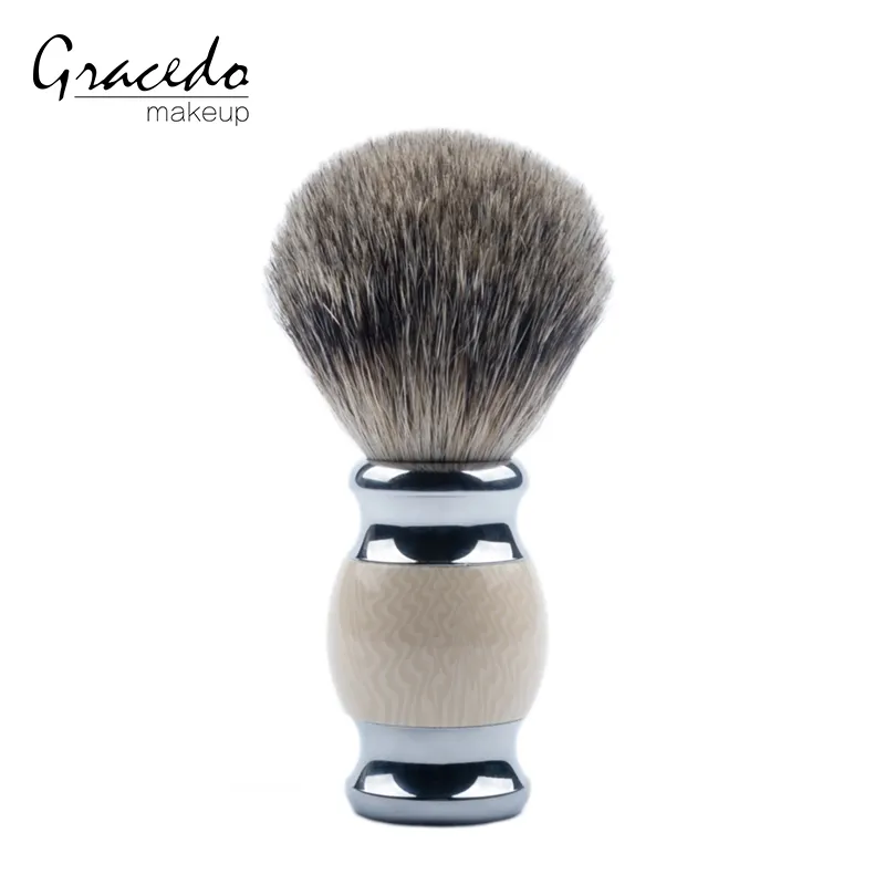 Meilleure vente premium Mens blaireau de Rasage de Haute qualité brosse avec poils et poignée en plastique